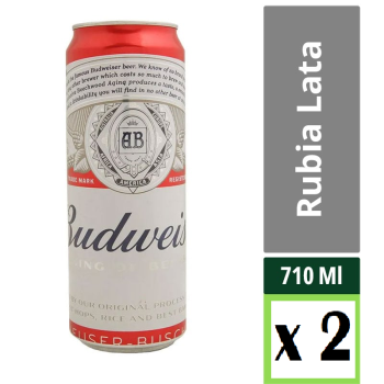 CERVEZA BUD 710 X 2 - PROMO CERVEZA