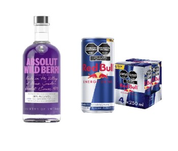 # - ABSOLUT SAB + 4 RED BULL - DELIVERY