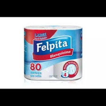 HIGIENICO FELPITA 4X80 MTS. (BULTO X 10)