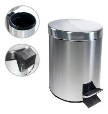 CESTO ACERO INOX. 5 LTS. C/PEDAL