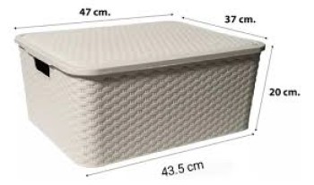 CAJA ORGANIZADORA TIPO RATTAN 47X37X20
