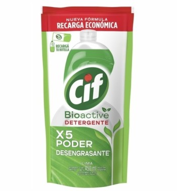 CIF ULTRA LIMON VERDE SACHET 450ML