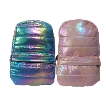 Mochila Urbana Matelasse Metalizado. Tornasol.