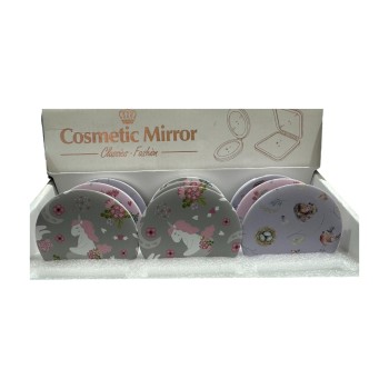 Espejo Doble - Borde Blanco.