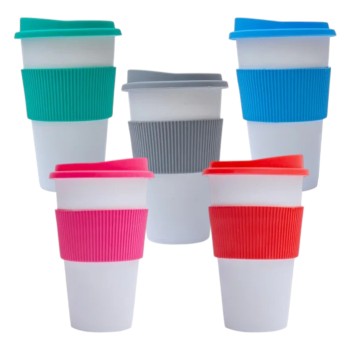 Vaso Star con Faja y Tapa Color.