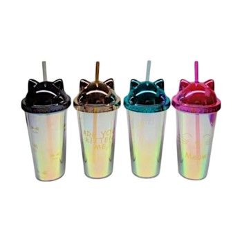 Vaso Tapa Cúpula Gatito.