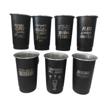 Vaso de Aluminio Color, 1L - Grabado.