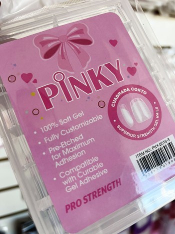 TIPS SOFT GEL PINKY  ALMENDRA PRELIMADO