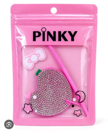 ESPEJO CORAZON STRAS PINKY