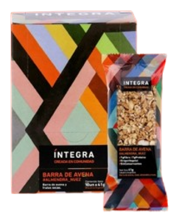 INTEGRA - Barras base Avena con Almendras y Nuez - 10 x 42 grs