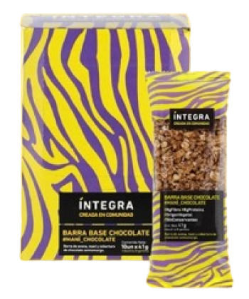 INTEGRA - Barras base Avena con Maní y Chocolate - 10 x 41 grs