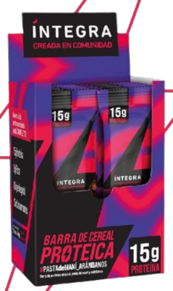 INTEGRA - Barras Proteicas Maní y Arándanos - 10 x 43 grs
