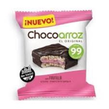 CHOCOARROZ - Alfajor relleno Frutilla y baño choco negro (30 unid. x 22 grs)