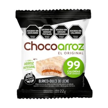 CHOCOARROZ - Alfajor relleno DDL y baño choco blanco (30 unid. x 22 grs)