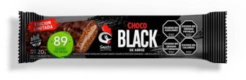 CHOCO BLACK - Oblea de arroz rellena Maní y baño choco negro (24 unid. x 20 grs)