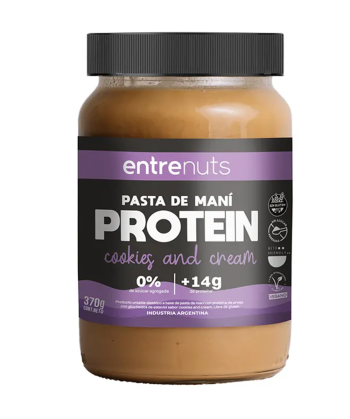 ENTRENUTS - Pasta de Maní Proteica Cookies & Cream x 370 grs (12)