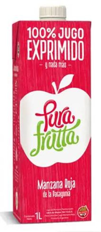 PURA FRUTTA - Jugo exprimido 100% sabor Manzana Roja x 1000 cc