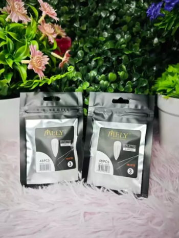 Tips Stiletto Largo Mely X48 Unid Soft Gel Prelimadas