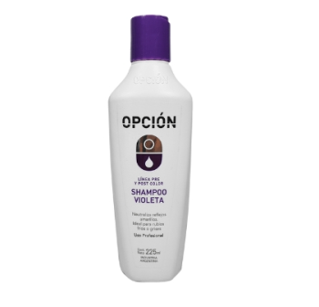 Shampoo Matizador Violeta Cabello Rubio Opción X225ml ref9544