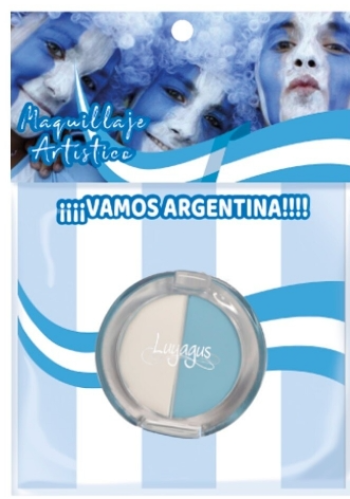 LUYAGUS MAQUILLAJE ARTISTICO VAMOS ARGENTINA CELESTE Y BLANCO