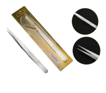 Pinza recta plateada Navina