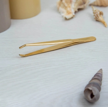 pinzas de depilar dorado