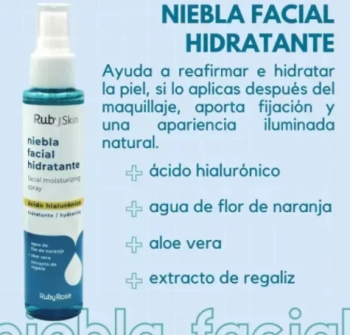 Ruby Rose Skin Niebla Bruma Facial Hidratante Ac Hialuronico colageno 116ml