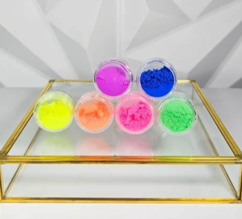 SOMBRAS Pigmentos Brillan En La Oscuridad X6 Tonos Neon Luz Negra