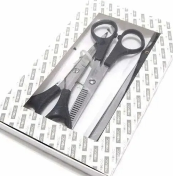 Set Tijera Corte Probasic + Tijera Pulir + Navajin Plástico