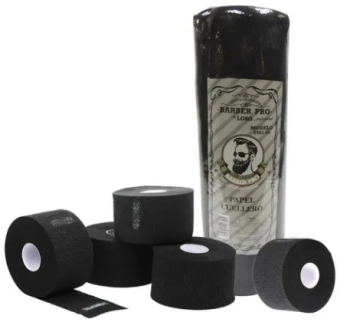 Papel Para Cuello Barberia Peluqueria Barber Negro NECK RUFFLES