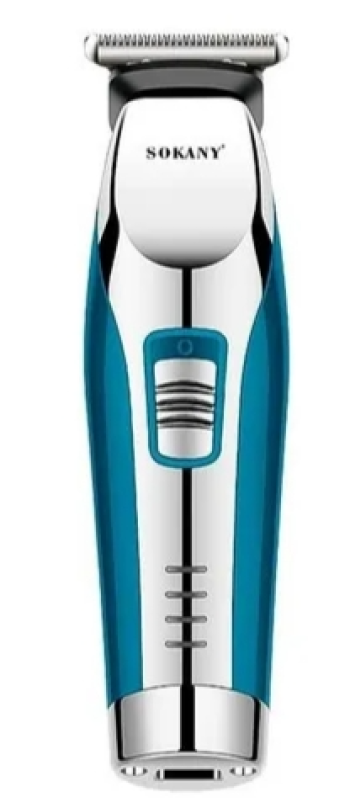 maquina corta pelo 2 en 1 recargable usb barberia sokany color azul