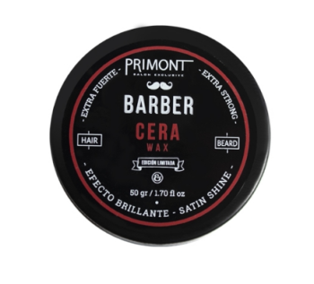 PRIMONT BARBER CERA WAX - EXTRA FUERTE - EFECTO BRILLANTE - ED. LIMITADA - PELO Y BARBA X 50 G (7798151503183)