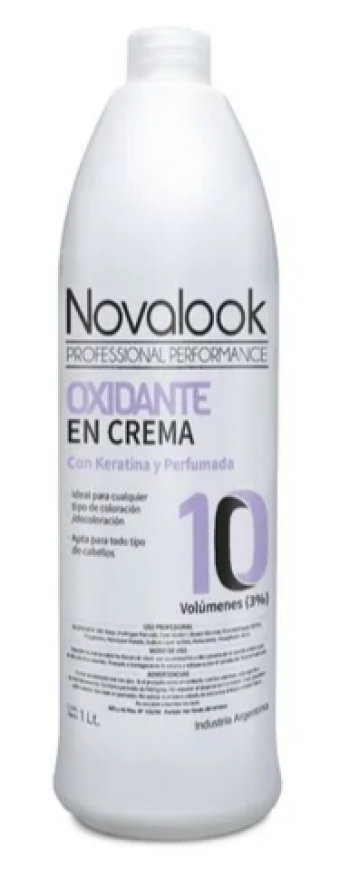 Oxidante En Crema Novalook Con Keratina 10 Volumenes 1 Litro