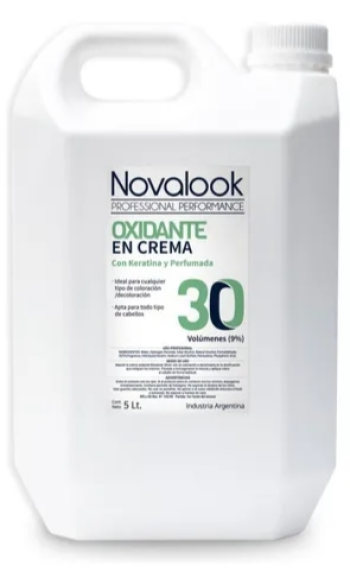 Oxidante 5L  En Crema Novalook Con Keratina 30 Volumenes