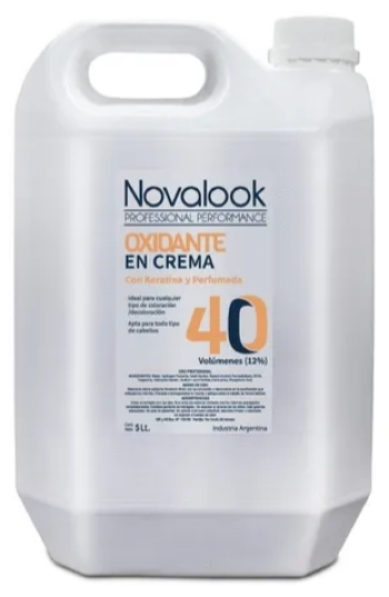 Oxidante 5L  En Crema Novalook Con Keratina 40 Volumenes