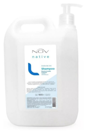 Shampoo Nov aceite de lino Uso Profesional 2 L
