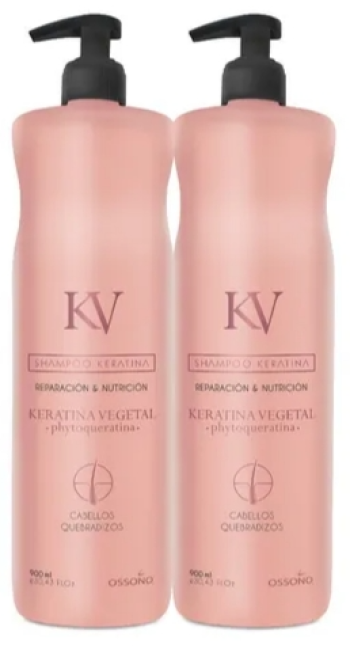 Shampoo Keratina Vegetal Cabellos Quebradizos Ossono 900 Ml