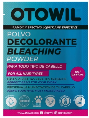 Otowil Polvo Decolorante Todo Tipo De Cabello Sobre 15g