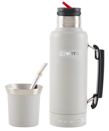 TERMO ELECTRICO ACERO INOX MATE PORTATIL
