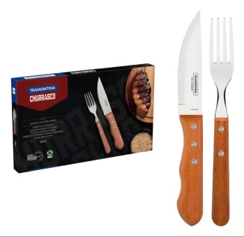 CUBIERTOS TRAMONTINA X12 MADERA