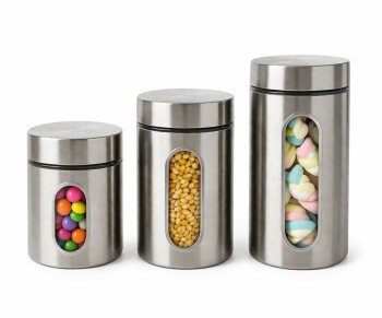 SET X3 FRASCOS HERMETICOS 1,2L- 900ML- 600ML