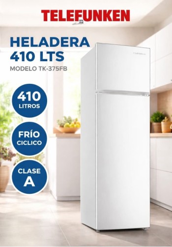 HELADERA 410 LTS TELEFUNKEN BLANCA