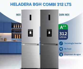 HELADERA COMBI BGH 312 LTS C/DISPENSER
