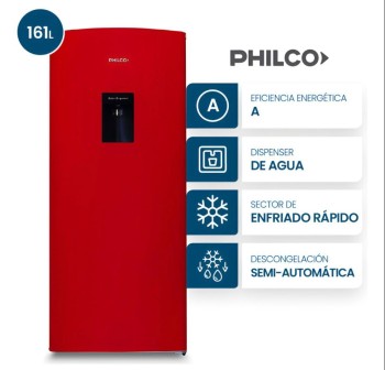 HELADERA PHILCO 161L ROJA