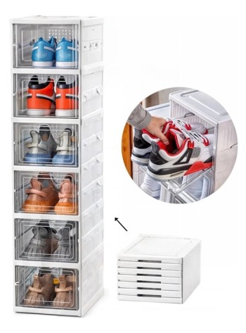 RACK DE ZAPATOS PLEGABLE 6 NIVELES