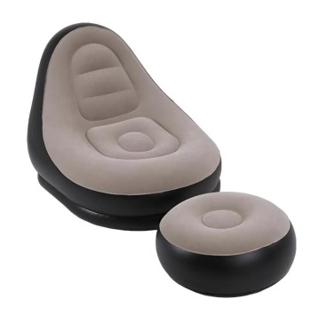SOFA INFLABLE PUFF CON REPOSAPIES