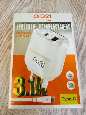 Cargador PRO21 3.1A con Cable Tipo C