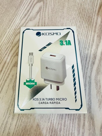 Cargador Kosmo 3.1A Micro USB V8