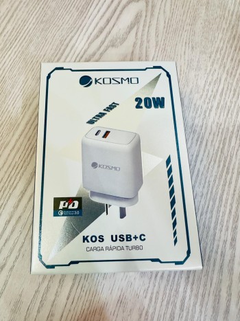 Cabezal Kosmo Tipo C + USB 20W 3A