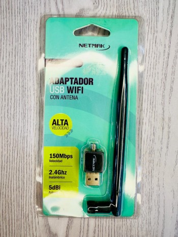 Adaptador USB Wi-Fi con Antena Netmak
